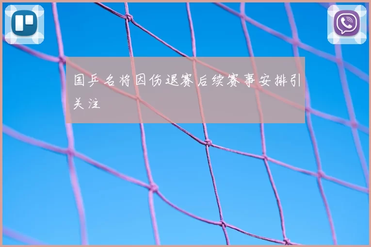 国乒名将因伤退赛后续赛事安排引关注