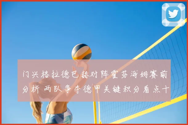 门兴格拉德巴赫对阵霍芬海姆赛前分析 两队争夺德甲关键积分看点十足